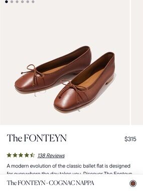 Margaux The Fonteyn Ballet Flat - Cognac